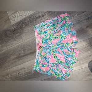 Lily Pulitzer Buttercup-knit shorts in Multi-unicorn of the sea print